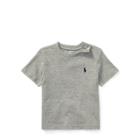 Ralph Lauren Cotton Jersey Crewneck T-shirt Light Gray 9m