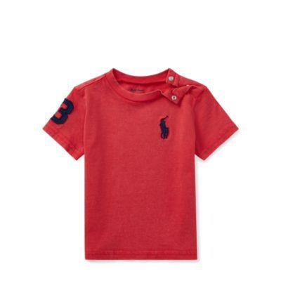 Ralph Lauren Cotton Jersey Crewneck T-shirt Deep Orangey Red 3m