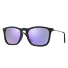 Ray-ban Men's Chris Velvet Gunmetal Sunglasses, Violet Lenses - Rb4187