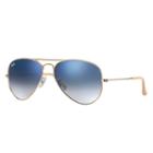 Ray-ban Men's Aviator Gold Sunglasses, Blue Lenses - Rb3025
