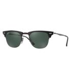 Ray-ban Men's Clubmaster Light Ray Gunmetal Sunglasses, Green Lenses - Rb8056