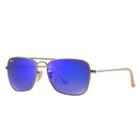 Ray-ban Caravan Copper Sunglasses, Blue Lenses - Rb3136
