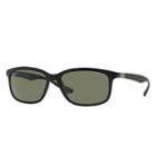 Ray-ban Black Sunglasses, Polarized Green Lenses - Rb4215