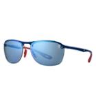 Ray-ban Scuderia Ferrari Collection Blue Sunglasses, Polarized Blue Sunglasses Lenses - Rb4302m