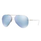 Ray-ban White Sunglasses, Gray Lenses - Rb8058