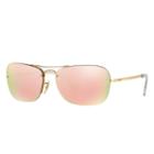 Ray-ban Gold Sunglasses, Pink Lenses - Rb3541