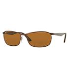 Ray-ban Gunmetal Sunglasses, Brown Lenses - Rb3534