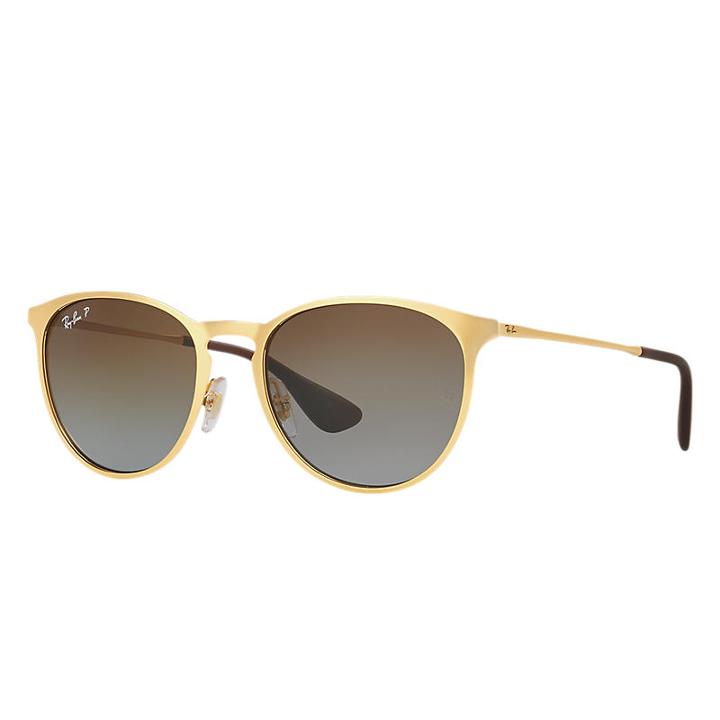 Ray-ban Women's Erika Metal Gold Sunglasses, Polarized Brown Lenses - Rb3539