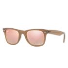 Ray-ban Wayfarer Ease Brown Sunglasses, Pink Lenses - Rb4340