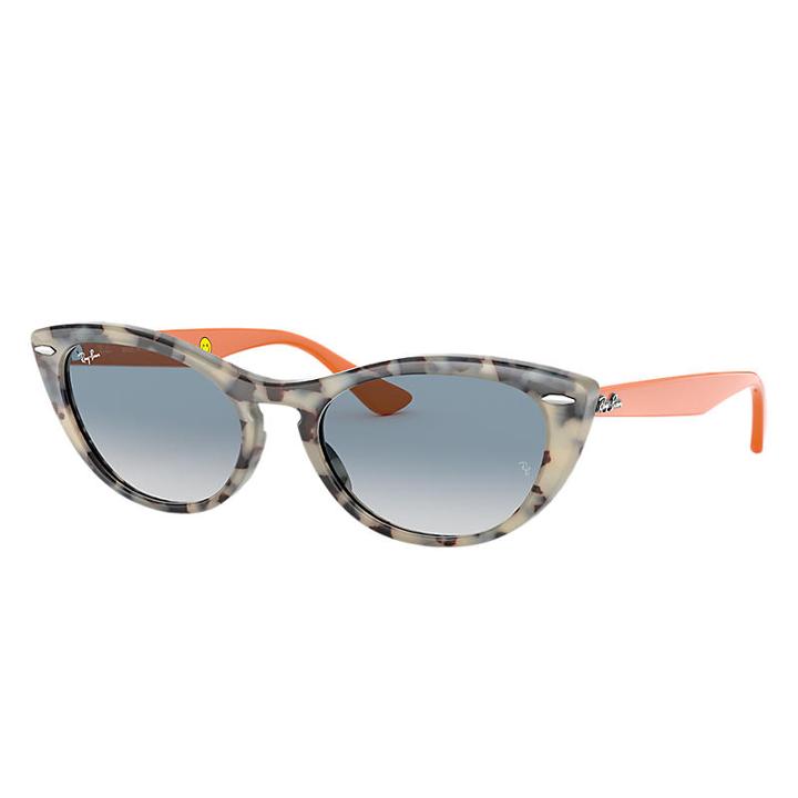 Ray-ban Nina Kraviz X Ray-ban Studios Orange Sunglasses, Blue Lenses - Rb4314n