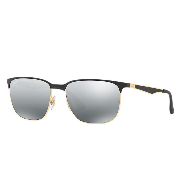 Ray-ban Gold Sunglasses, Gray Lenses - Rb3569