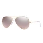 Ray-ban Aviator Gradient Gold Sunglasses, Gray Lenses - Rb3025