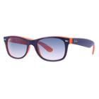 Ray-ban New Wayfarer Color Mix Blue , Blue Sunglasses Lenses - Rb2132