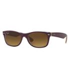 Ray-ban New Wayfarer Bicolor Purple Sunglasses, Brown Lenses - Rb2132