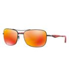 Ray-ban Black Sunglasses, Polarized Orange Lenses - Rb3515