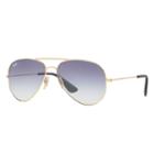 Ray-ban Gold Sunglasses, Blue Lenses - Rb3558