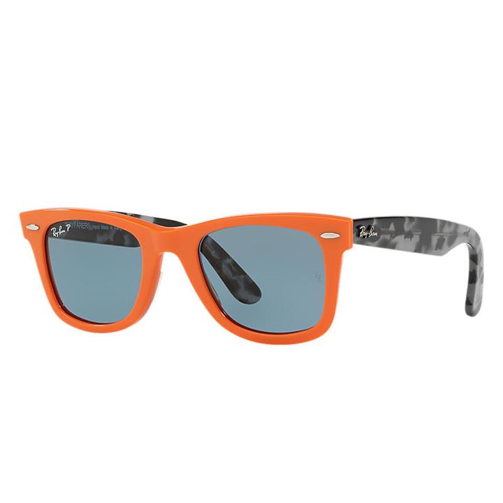Ray-ban Wayfarer Pop Blue Sunglasses, Polarized Gray Lenses - Rb2140