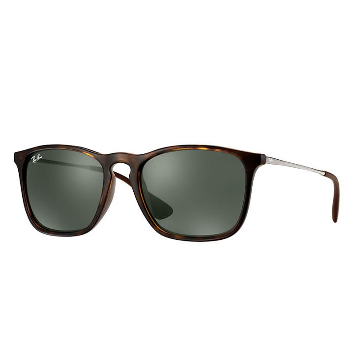 Ray-ban Chris Gunmetal Sunglasses, Green Lenses - Rb4187