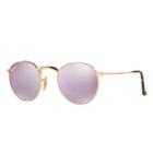 Ray-ban Round Flat Lenses Gold - Rb3447n