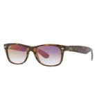 Ray-ban New Wayfarer Blue Sunglasses, Violet Flash Lenses - Rb2132