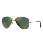 Ray-ban Aviator Havana Collection Gold Sunglasses, Green Lenses - Rb3025