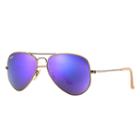 Ray-ban Aviator Copper Sunglasses, Violet Flash Lenses - Rb3025