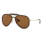 Ray-ban Men's Outdoorsman Reloaded Gold Sunglasses, Brown Lenses - Rb3428