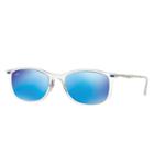 Ray-ban New Wayfarer Light Ray Gunmetal Sunglasses, Blue Lenses - Rb4225