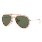 Ray-ban Men's Outdoorsman Reloaded Silver Sunglasses, Green Lenses - Rb3428