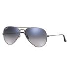 Ray-ban Men's Aviator Gunmetal Sunglasses, Polarized Blue Lenses - Rb3025