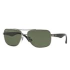 Ray-ban Men's Black Sunglasses, Polarized Green Lenses - Rb3483