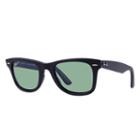Ray-ban Original Wayfarer Black  Sunglasses, Polarized Green Lenses - Rb2140