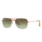 Ray-ban Caravan @collection Copper Sunglasses, Green Lenses - Rb3136