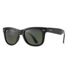 Ray-ban Wayfarer Folding Classic Black  Sunglasses, Green Lenses - Rb4105