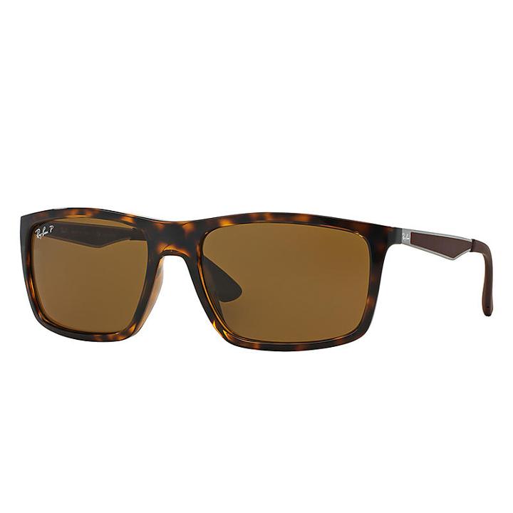 Ray-ban Gunmetal Sunglasses, Polarized Brown Lenses - Rb4228
