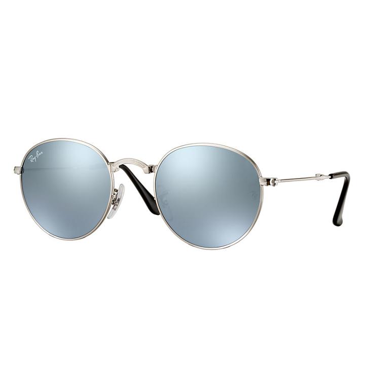 Ray-ban Round Metal Folding Silver  Sunglasses, Gray Lenses - Rb3532