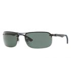 Ray-ban Black Sunglasses, Green Lenses - Rb8310