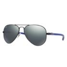 Ray-ban Aviator Carbon Fibre Blue Sunglasses, Gray Lenses - Rb8307