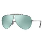 Ray-ban Men's Blaze Shooter Silver Sunglasses, Green Lenses - Rb3581n