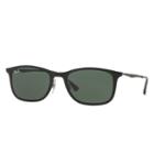 Ray-ban New Wayfarer Light Ray Black Sunglasses, Green Lenses - Rb4225