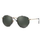 Ray-ban Round Camouflage Gold Sunglasses, Green Lenses - Rb3447jm