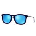 Ray-ban Men's Chris Velvet Gunmetal Sunglasses, Blue Lenses - Rb4187