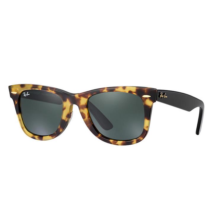 Ray-ban Original Wayfarer @collection Black Sunglasses, Green Lenses - Rb2140