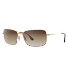 Ray-ban Gold Sunglasses, Brown Lenses - Rb3514