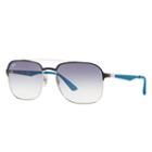 Ray-ban Silver Sunglasses, Blue Lenses - Rb3570