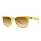 Ray-ban Wayfarer Liteforce Yellow Sunglasses, Yellow Sunglasses Lenses - Rb4195
