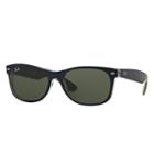 Ray-ban New Wayfarer Bicolor Blue  Sunglasses, Green Lenses - Rb2132