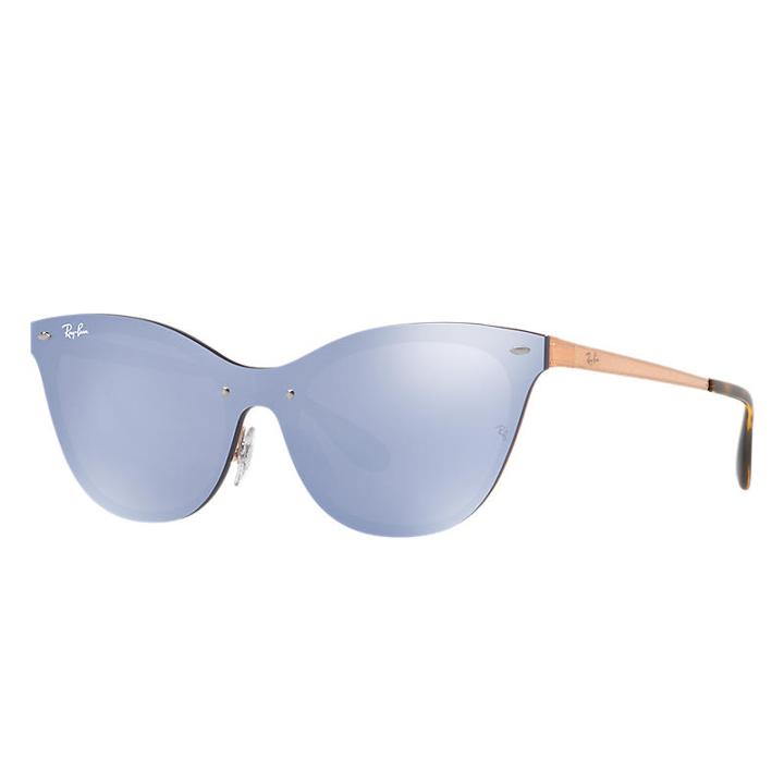 Ray-ban Blaze Cats Copper Sunglasses, Violet Lenses - Rb3580n