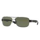 Ray-ban Gunmetal Sunglasses, Polarized Green Lenses - Rb3522