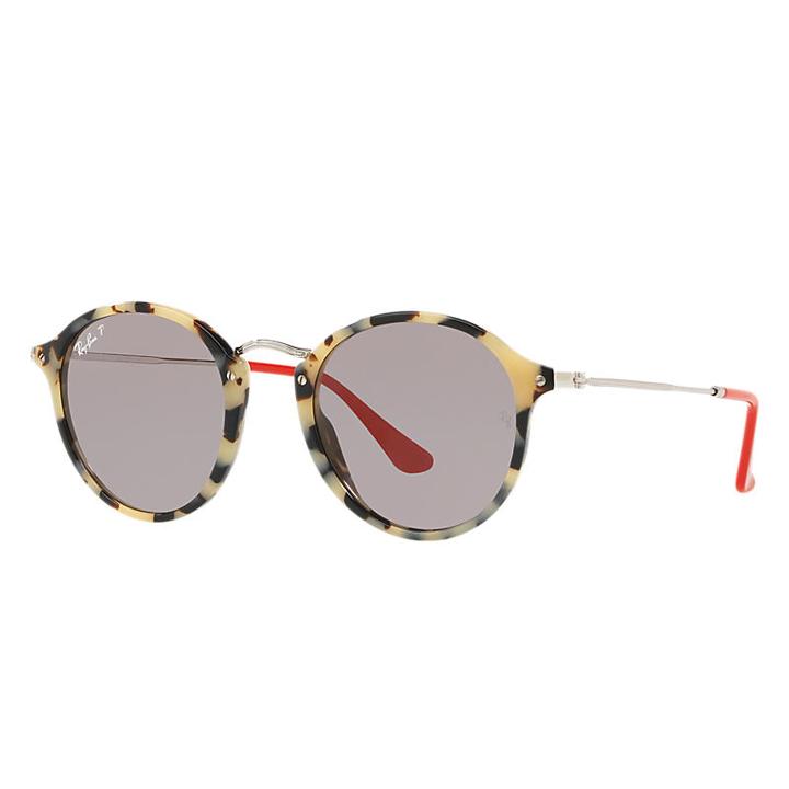 Ray-ban Men's Round Fleck Pop Silver Sunglasses, Polarized Blue Lenses - Rb2447